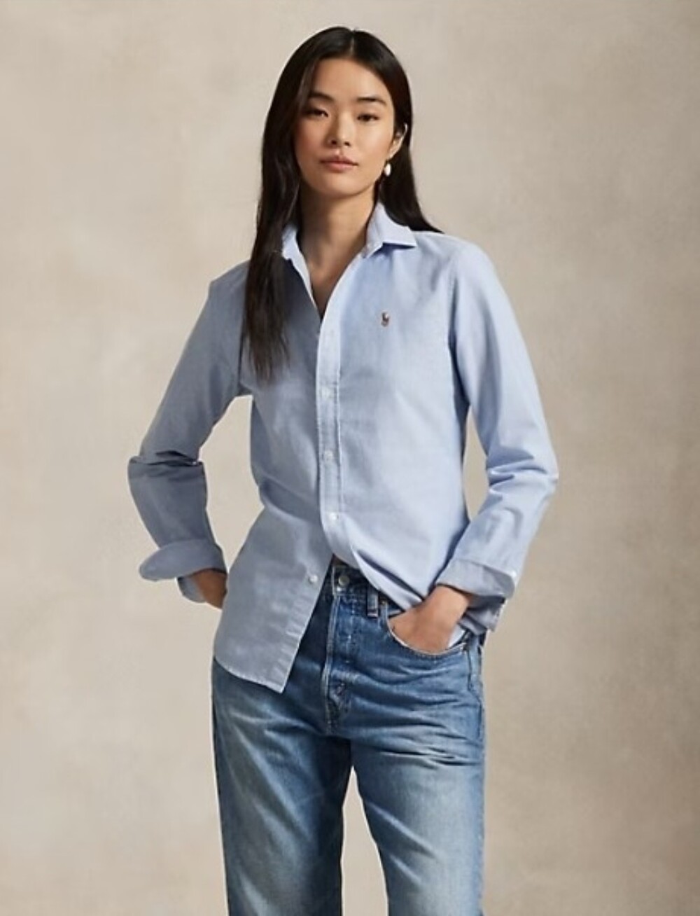 Ralph Lauren Slim Fit Oxford Shirt (Light Stains)